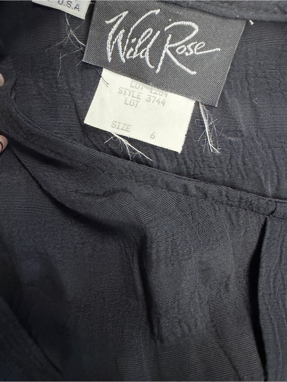 Y2K Wild Rose Black Dress With Bow Accentsw - 6 - Picture 6 of 7